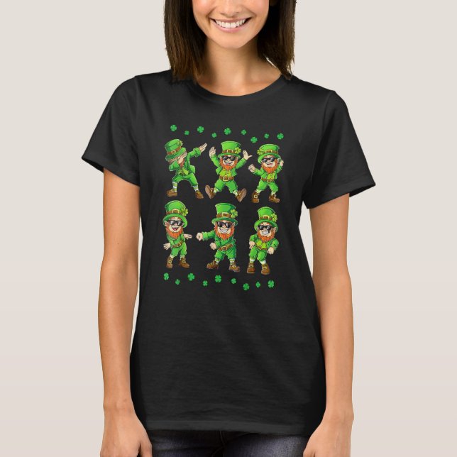 Dancing Leprechauns St Patrick's Day Men Women Dan T-Shirt (Front)