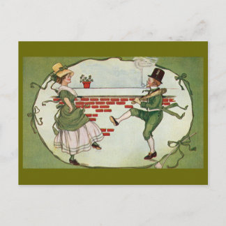 Dancing Leprechauns Vintage St. Patrick's Day Postcard