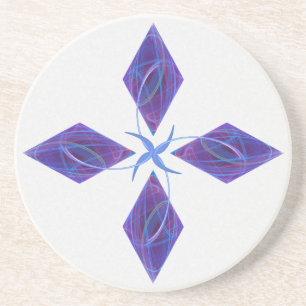 Dancing Lights Fractal Art Drink Coaster