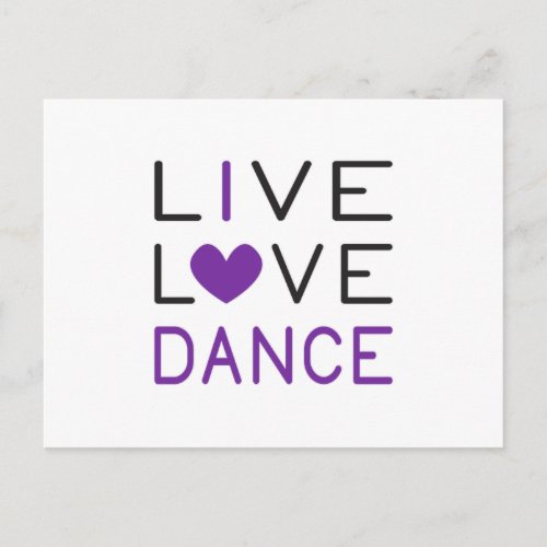 Dancing Live Love Dance Queen Dancer Gift Idea Postcard