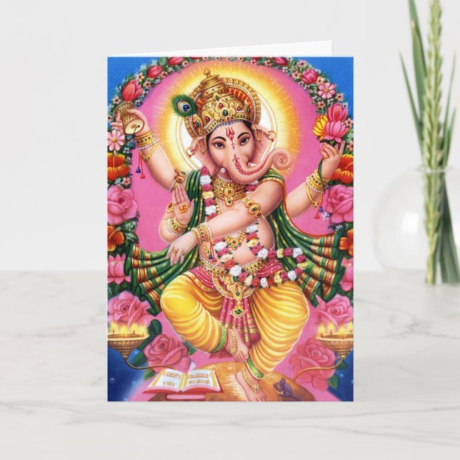 Dancing Lord Ganesha Card (Front)