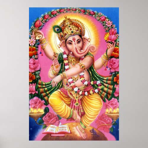 Dancing Lord Ganesha Poster