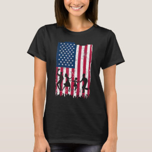 Dancing Make Me Happy Tap Dance Usa Flag 4th Of Ju T-Shirt