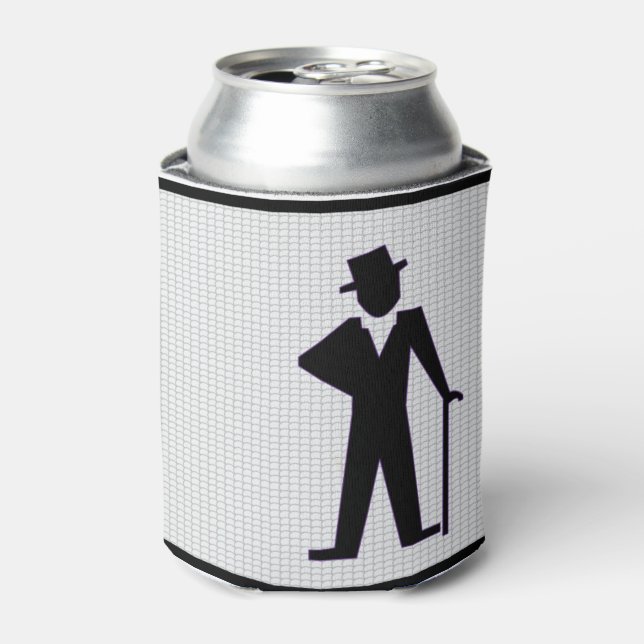 Dancing Man Customizable Bachelor Party  Can Cooler (Can Front)