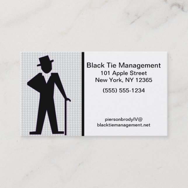 Dancing Man Customizable Text Business Card (Front)
