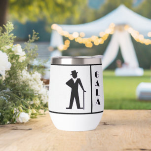 Dancing Man Formal Gala Thermal Wine Tumbler