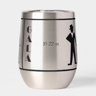 Dancing Man Formal Gala with Date Thermal Wine Tumbler