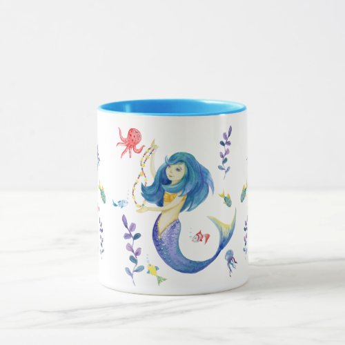 Dancing mermaid mug