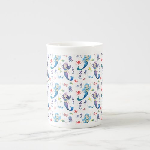 Dancing mermaids bone china mug