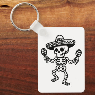 Dancing Mexican Skeleton Keychain