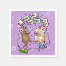 Dancing Mice Add The Name Happy Birthday Party
