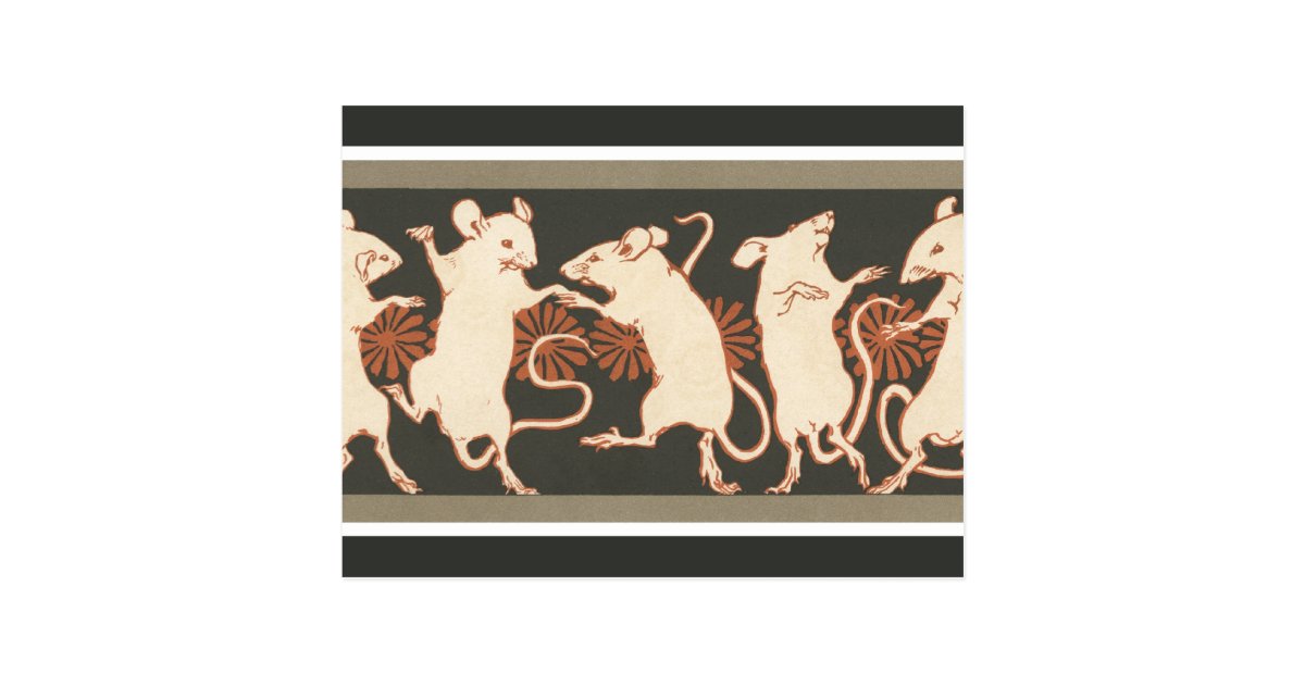 Dancing Mice Postcard