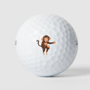 Dancing monkey golf balls