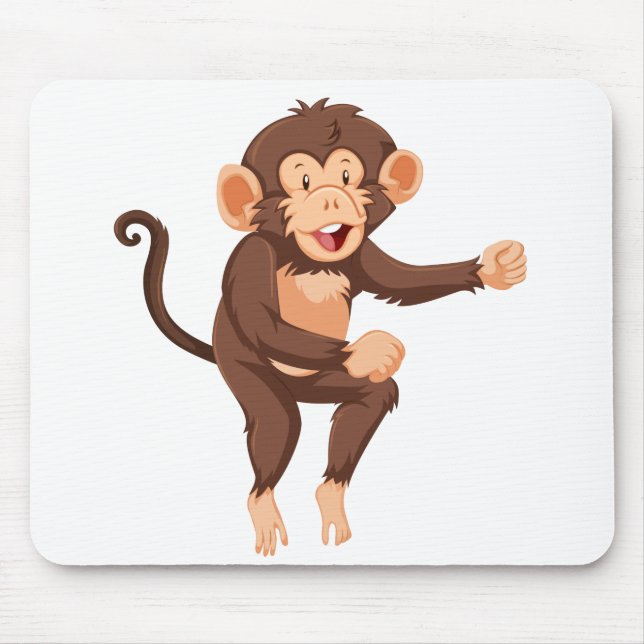 Dancing monkey mouse pad (Front)
