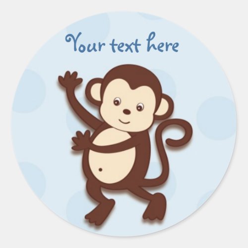 Dancing Monkey Stickers Envelope Seals