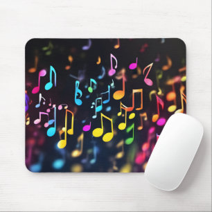 Dancing Music Notes Mouse Pad