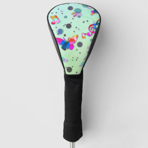 Dancing Music of Colors on Green Golf Head Cover