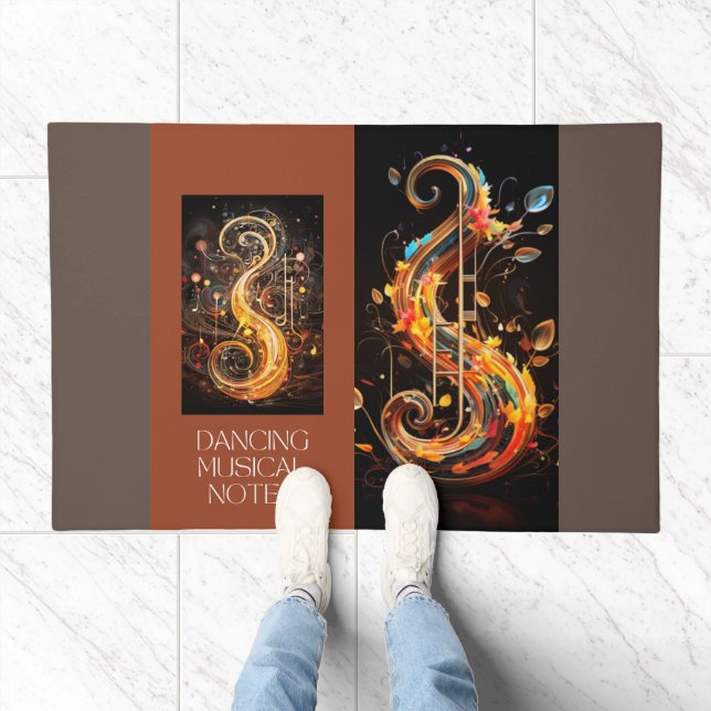 Dancing musical notes doormat (Indoor)