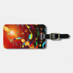 Dancing Musical Notes Luggage Tag at Zazzle