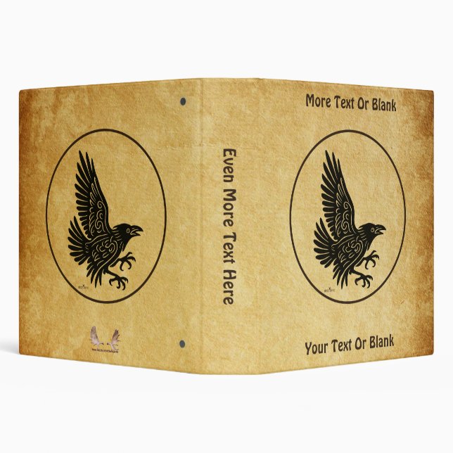Dancing Norse Raven 3 Ring Binder (Background)