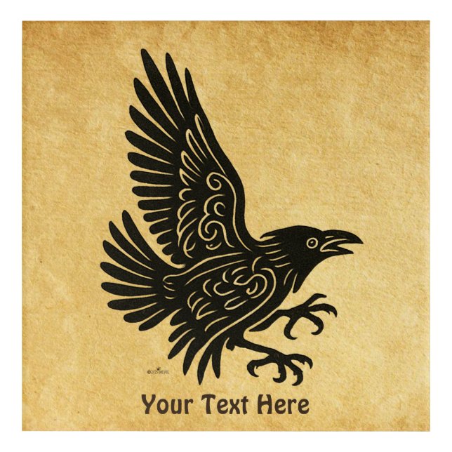 Dancing Norse Raven Acrylic Print (Front)