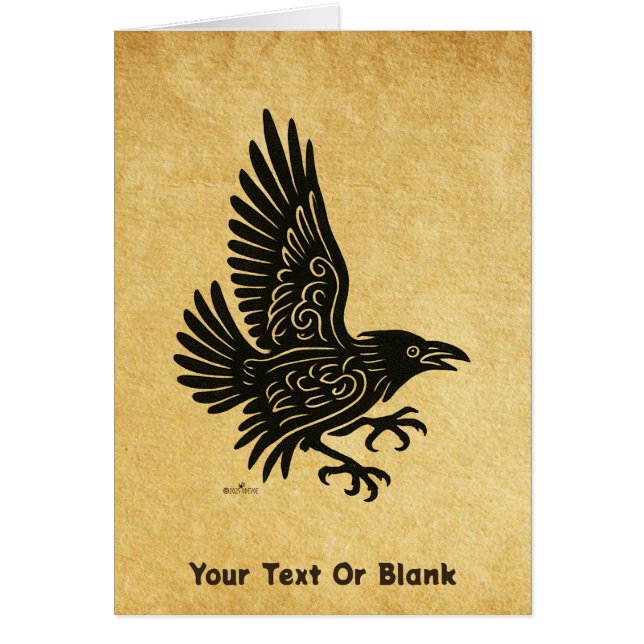 Dancing Norse Raven Cards (Front)