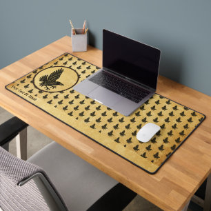 Dancing Norse Raven Desk Mat