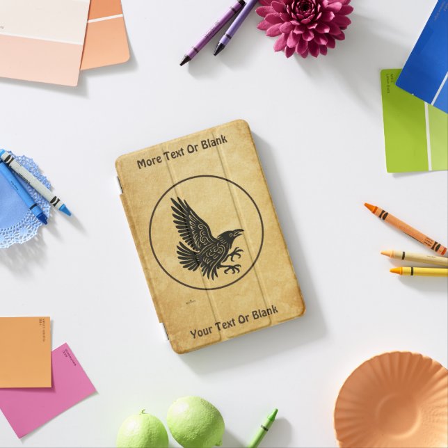 Dancing Norse Raven iPad Mini Cover (In Situ)