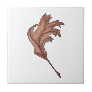 Dancing Oak Leaf Brown Ochre