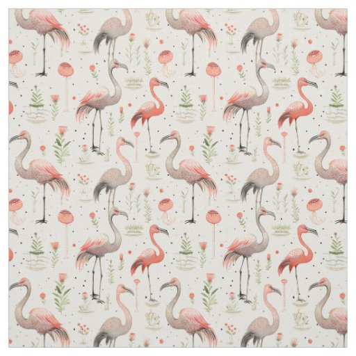Dancing on Air: Whimsy Flamingo Fabric