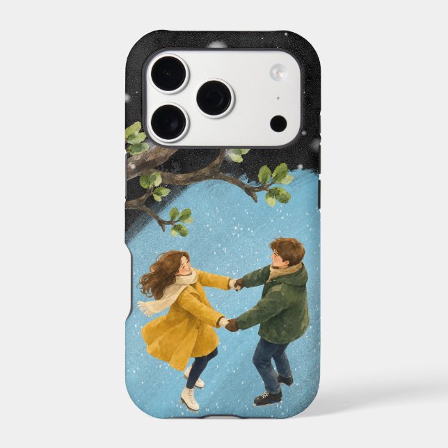 Dancing on Ice - Winter Romance Iphone Case (Back)