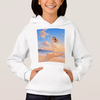 Dancing on Sunshine | Dreamy Beach Perspective Art Hoodie