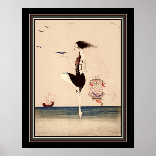 "Dancing on the Shore" ca. 1916 Poster (Front)