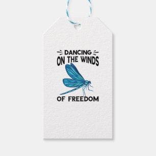 Dancing On The Winds Nature Insect Dragonflies Dra Gift Tags