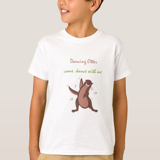 dancing otter Kids Basic T-Shirt (Front)
