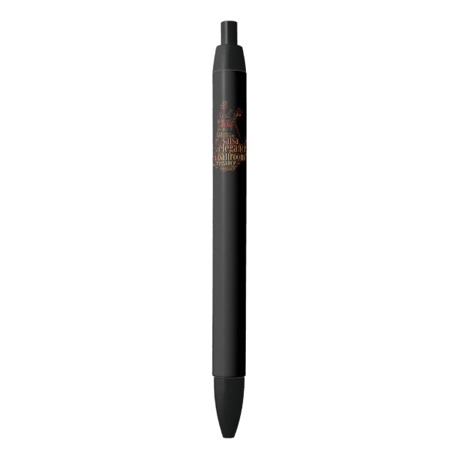 Dancing pair as words cloud design pen (Front Vertical)