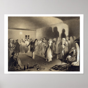 Dancing Party at Kagha-Choura, Dagestan, plate 55 Poster