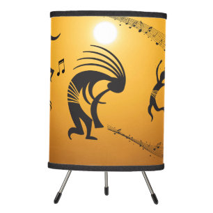 Dancing Party Kokopelli Southwestern Desert Tripod Lamp