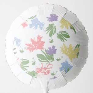 Dancing Pastel Flowers Balloon