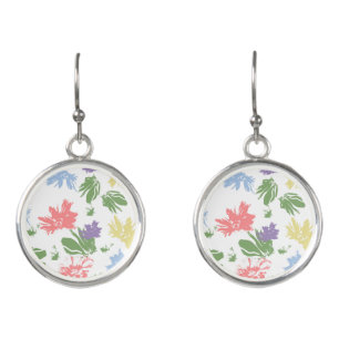 Dancing Pastel Flowers Earrings