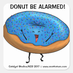 Dancing Pastry "Donut Be Alarmed!" stickers