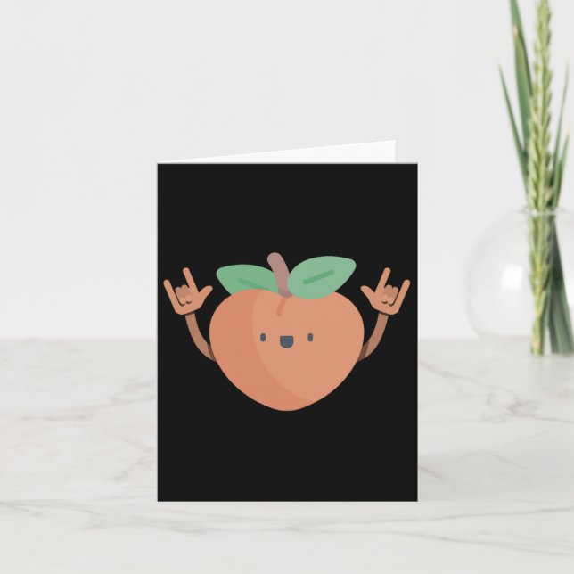 Dancing Peach Funny Dance Fruit Dancer Graphic Tee Card (Front)
