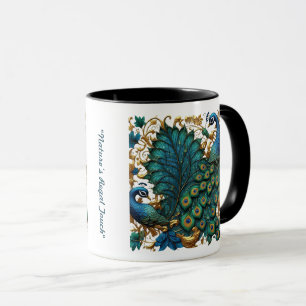 "Dancing Peacock Elegance" Mug