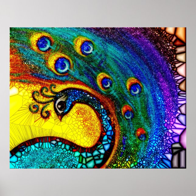 Dancing Peacock Poster (Front)