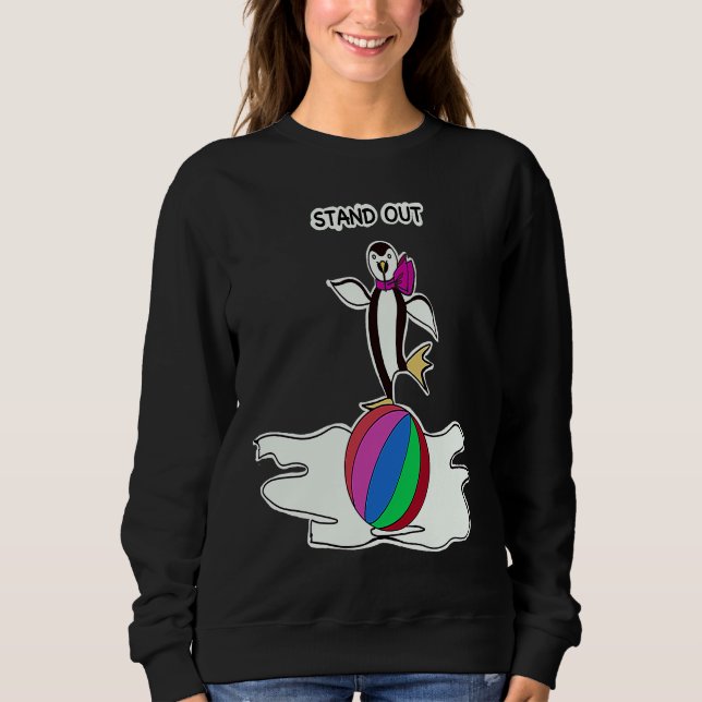 Dancing Penguin Fun Animals Sweatshirt (Front)
