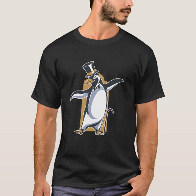 Dancing Penguin In Top Hat And Bow Tie (Front)