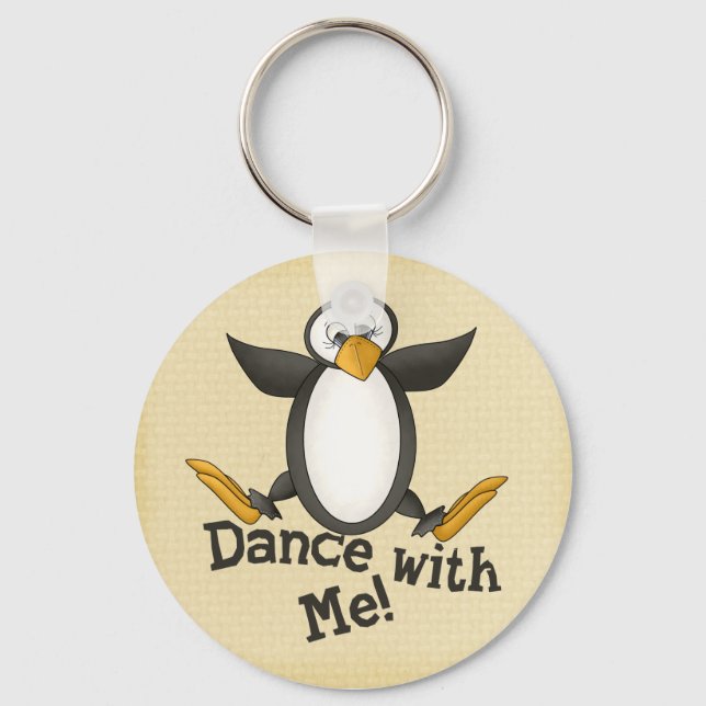 Dancing Penguin Keychain (Front)