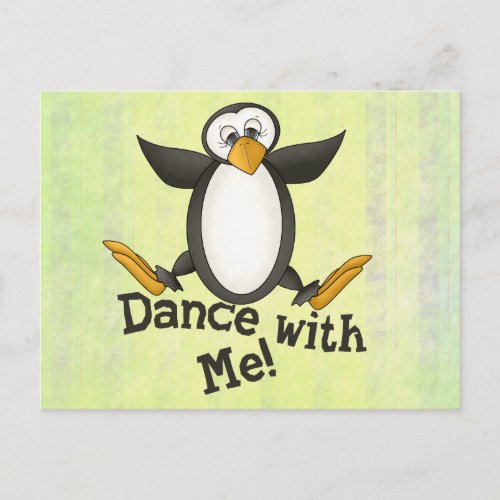 Dancing Penguin Postcard