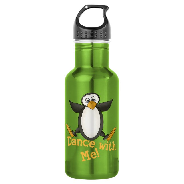 Dancing Penguin Water Bottle (Front)
