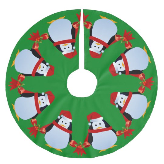 Dancing Penguins Brushed Polyester Tree Skirt
